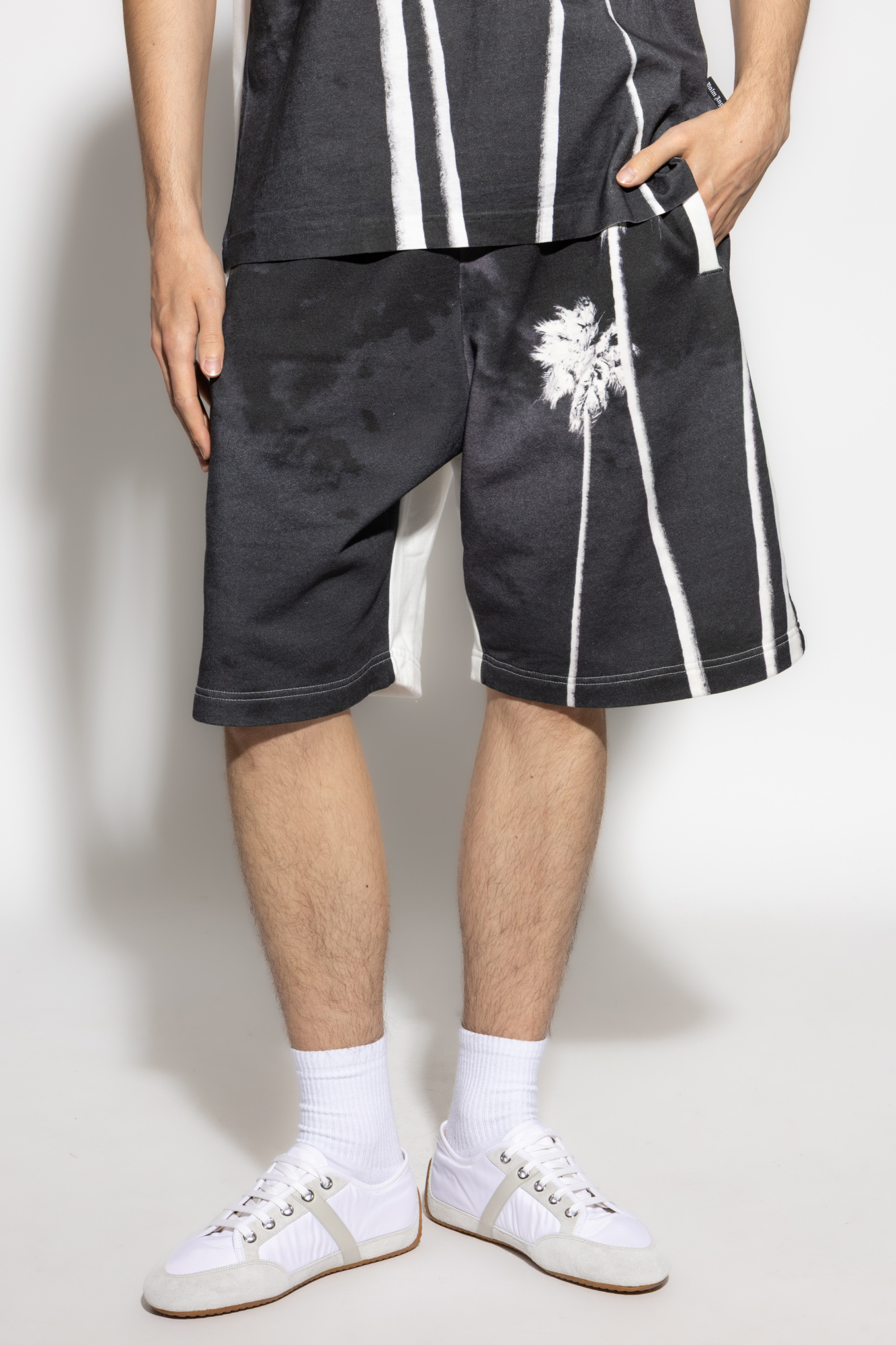 【関税&送料込】Palm Angels Printed Linen Blend Shorts Palm Angels Printed shorts | Men's Clothing | Vitkac